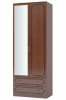Фото Шкаф Лакированный ШР-2 (82) двухдверный с зеркалом от производителя Браво-мебель в Краснодаре по цене 19&nbsp;310 ₽