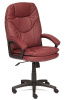 Кресло для руководителя Комфорт (Comfort) LT (Материал обивки: кожзам, цвет обивки: бордо (Tetchair) )