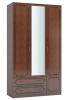 Фото Шкаф Лакированный ШР-3 (123) с зеркалом трехдверный от производителя Браво-мебель в Краснодаре по цене 36&nbsp;530 ₽