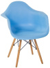 Кресло GH-8525 ( Обивка стула:пластик, натуральный бук, голубой (La-alta) )