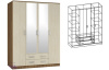 Фото Шкаф Светлана (168) четырехдверный от производителя Мебель Маркет в Краснодаре по цене 34&nbsp;440 ₽
